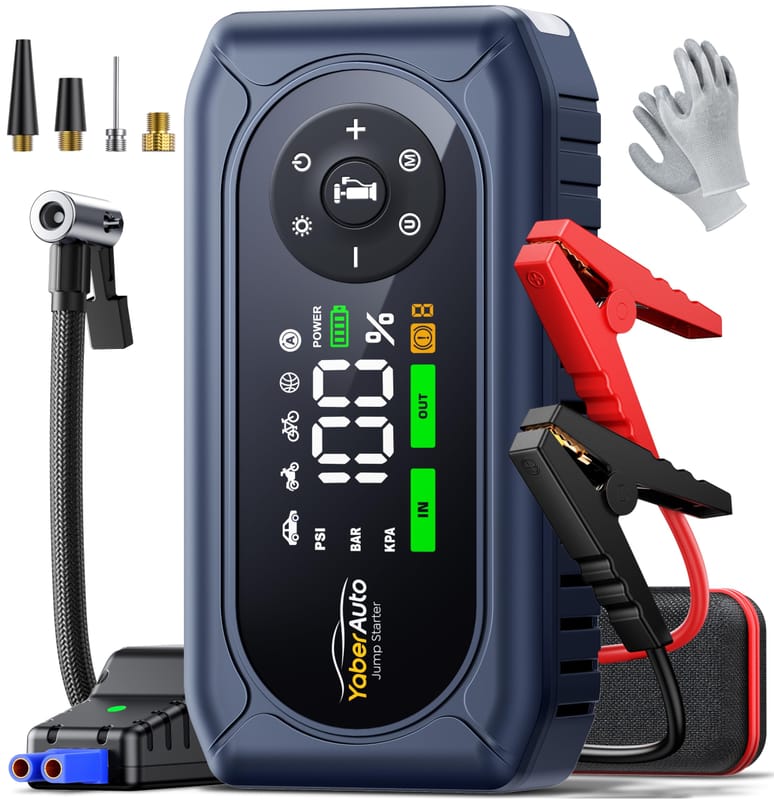 Yaber Auto Jump Starter 6500A Air Compressor 150PSI