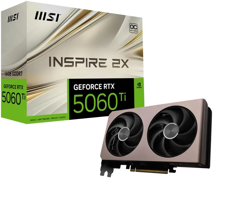 MSI GeForce RTX 5060 Ti 16G INSPIRE 2X OC Graphics Card