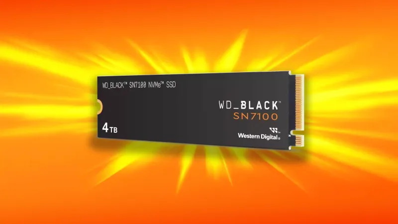 WD_BLACK SN7100 4TB PCIe Gen4 NVMe TLC SSD Read/Write Speeds up to 7000 MB/s and 6700 MB/s