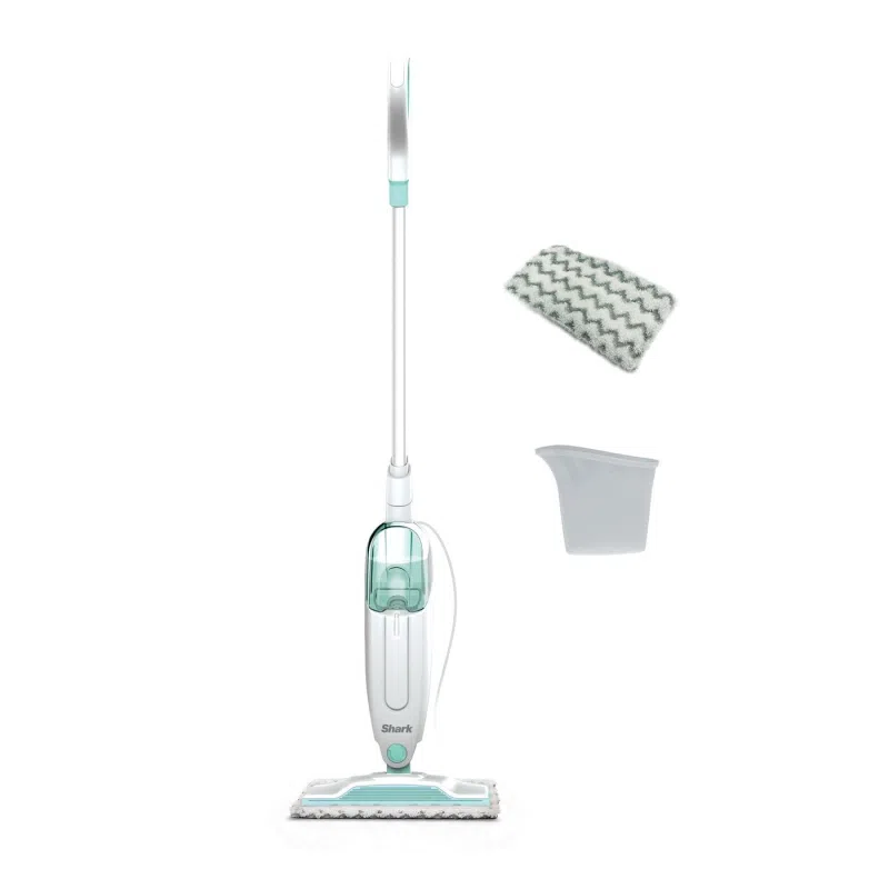 Steam Mop for Hard Floors with 2 Machine Washable Cleaning Pads & 375ml Fill Flask