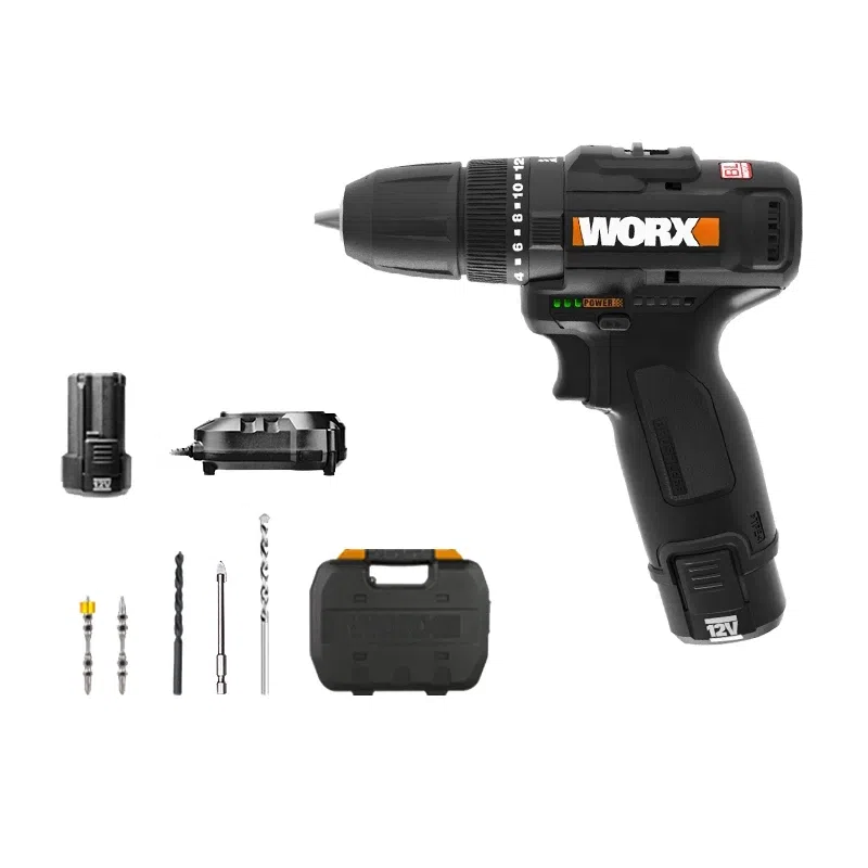 WORX WX121 12V Brushless Impact Drill 10mm + 2 x 2.0Ah Battery