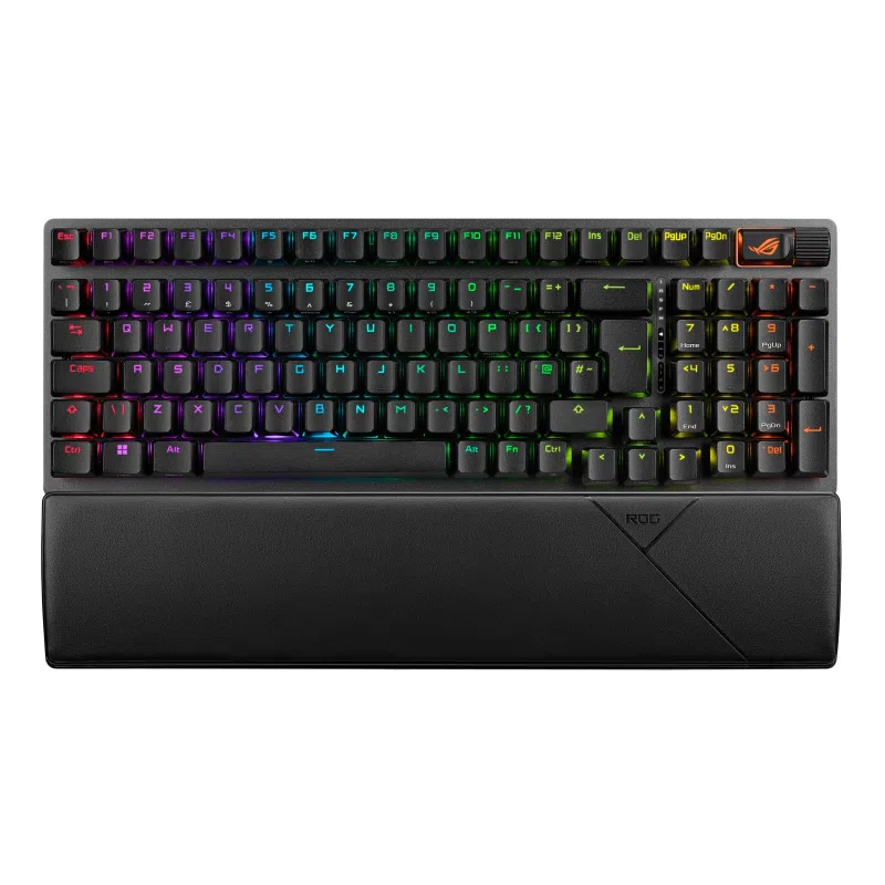 ROG Strix Scope II 96 Wireless Gaming Keyboard, Tri-Mode Connection, Dampening Foam & Switch-Dampening Pads