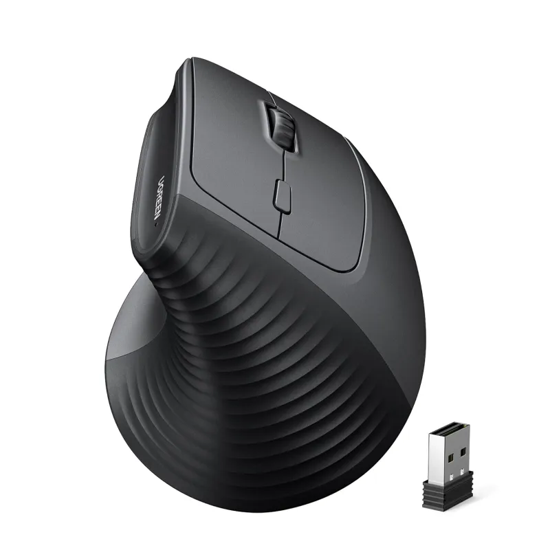 UGREEN Vertical Ergonomic Wireless Bluetooth Mouse, Quiet Clicks, 4000 DPI, 6 Buttons