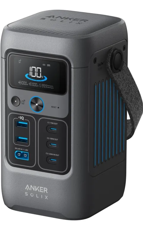 Anker SOLIX C200 Power Bank with 192Wh LiFePO4 Battery and 200W Solar Generator